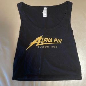 Alpha Phi crop tank top